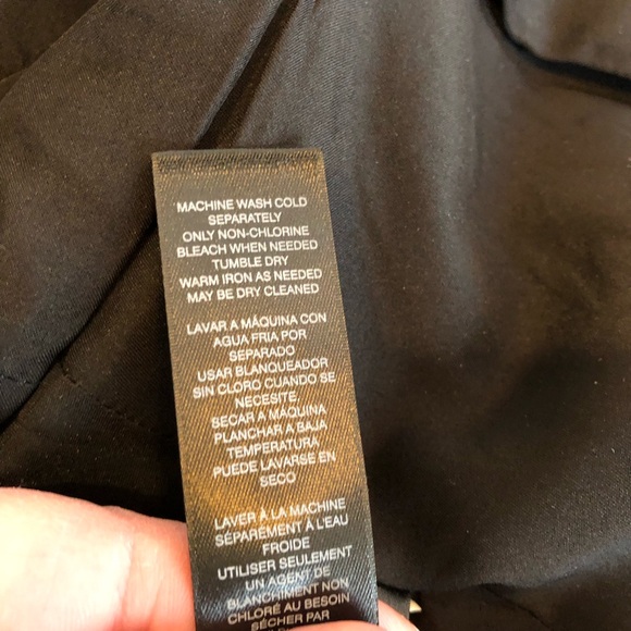 WHBM black button front eyelet trim blazer jacket size 00 - Picture 11 of 16